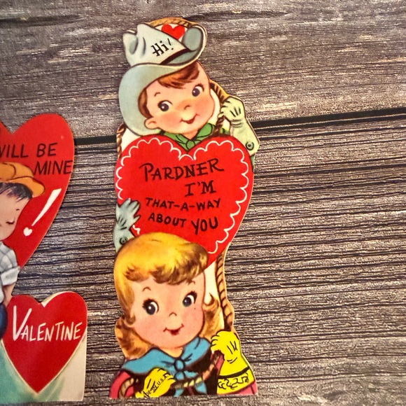 Vintage Valentine Card Collection Set of 6 Siamese Cat sailor cowboy ballerina - Picture 5 of 7